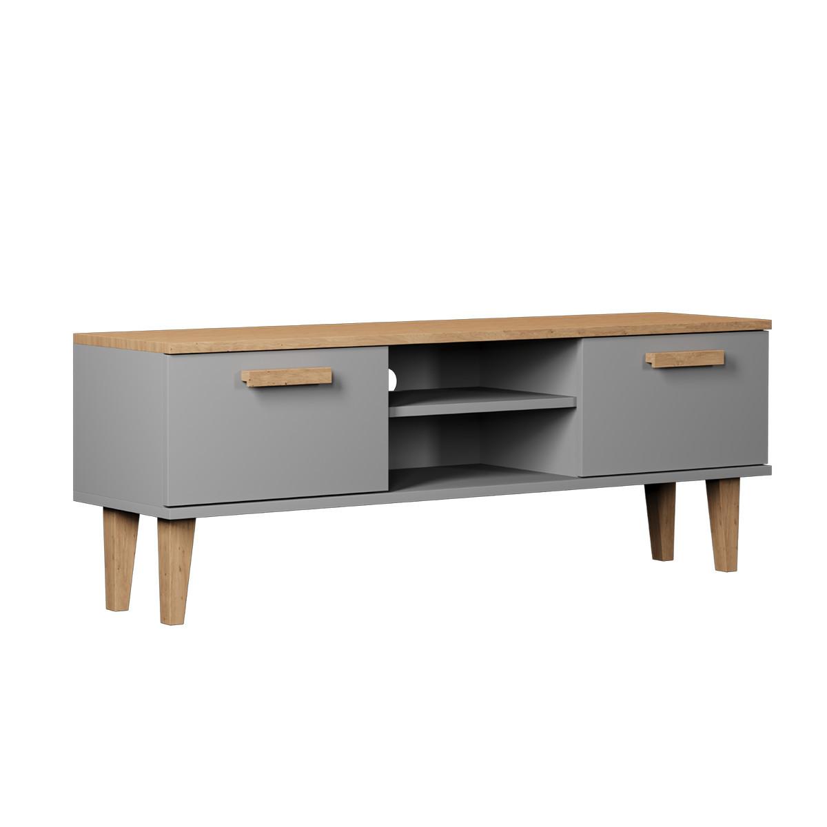 TV-MÖBEL Denver Grau - Grau, Holzwerkstoff (35/47/120cm) - Petits-meubles