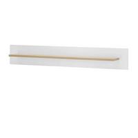WANDBOARD weiß matt, Eiche, Wandregal 107 cm skandinavisches Design - Eichefarben/Weiß, Holzwerkstoff (107/19/17cm) - Furn.Design