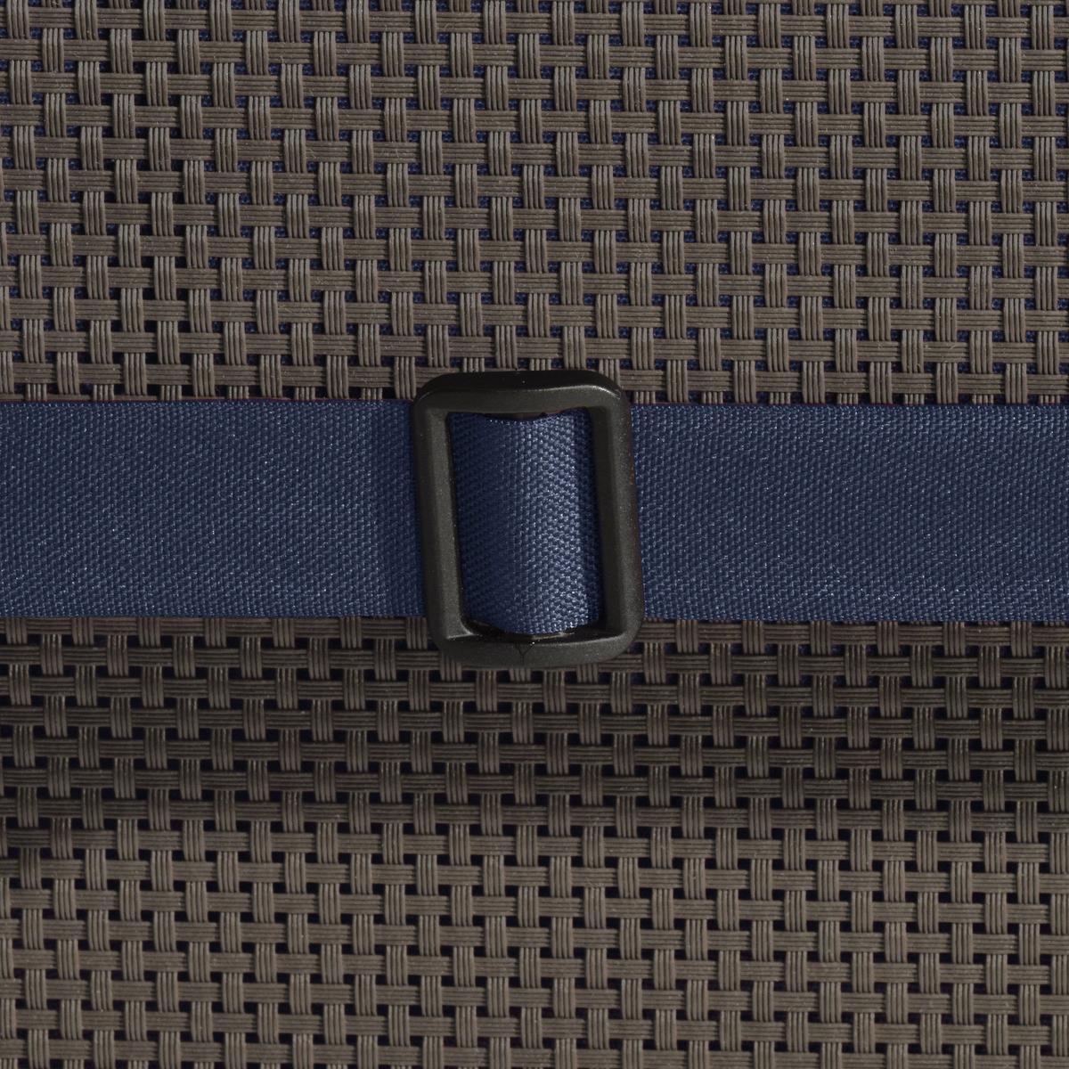 HOCHLEHNERAUFLAGE Flair HL 120/50/8cm Dunkelblau (4tlg) - Dunkelblau, Textil (50/8/120cm) - Beautissu 