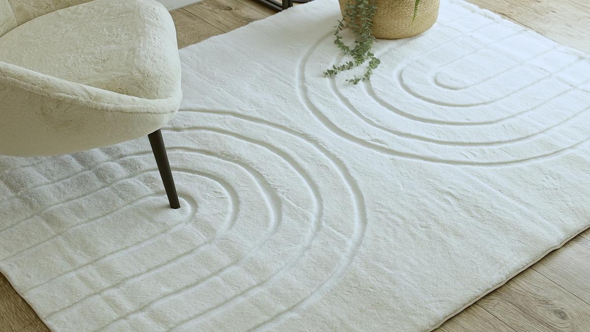 CURVY Arches waschbarer 120/170 cm - Weiß, Textil (120/170cm) - rugsX