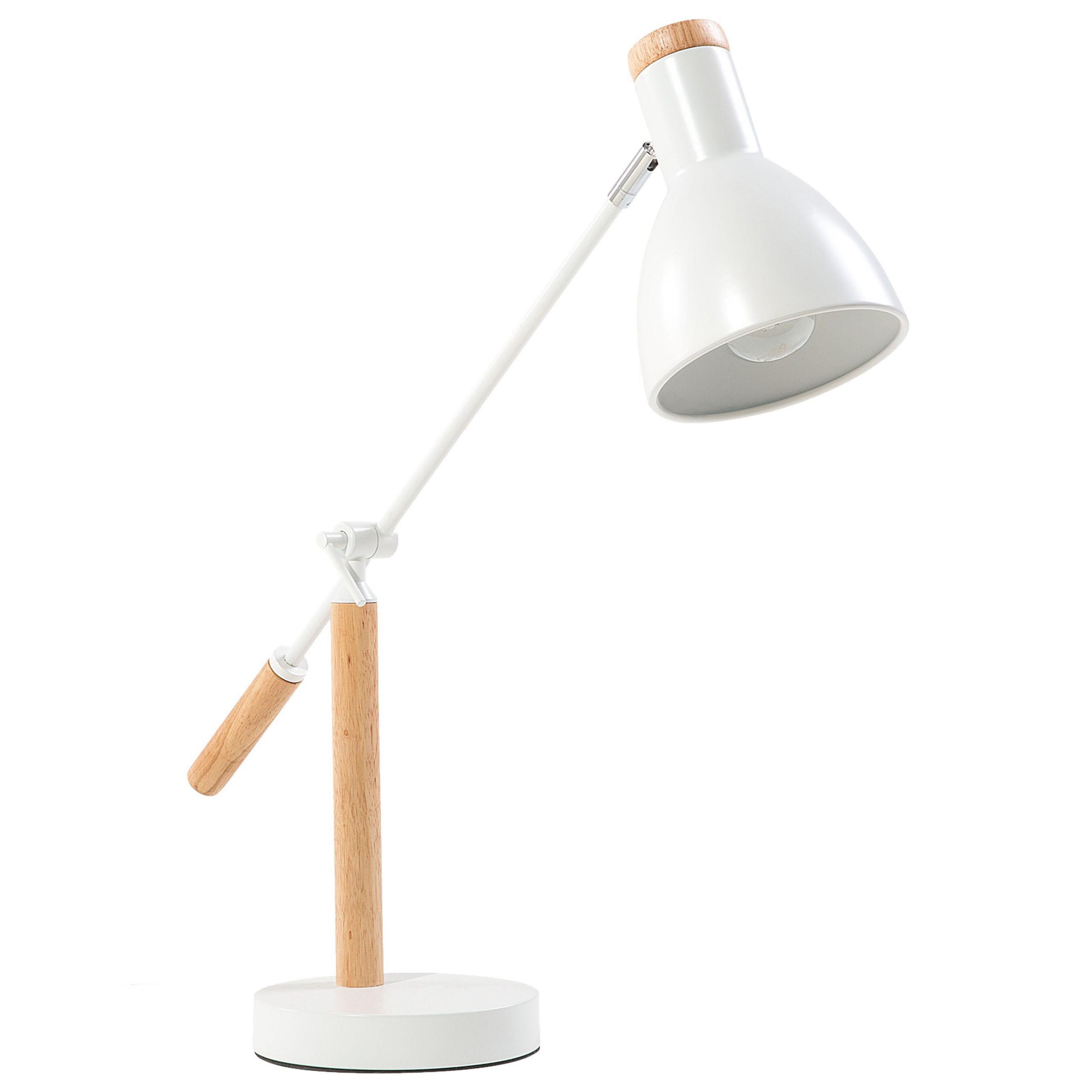 SCHREIBTISCHLAMPE Peckos 13/13/50 cm - Weiß, Metall (13/13/50cm) - Beliani