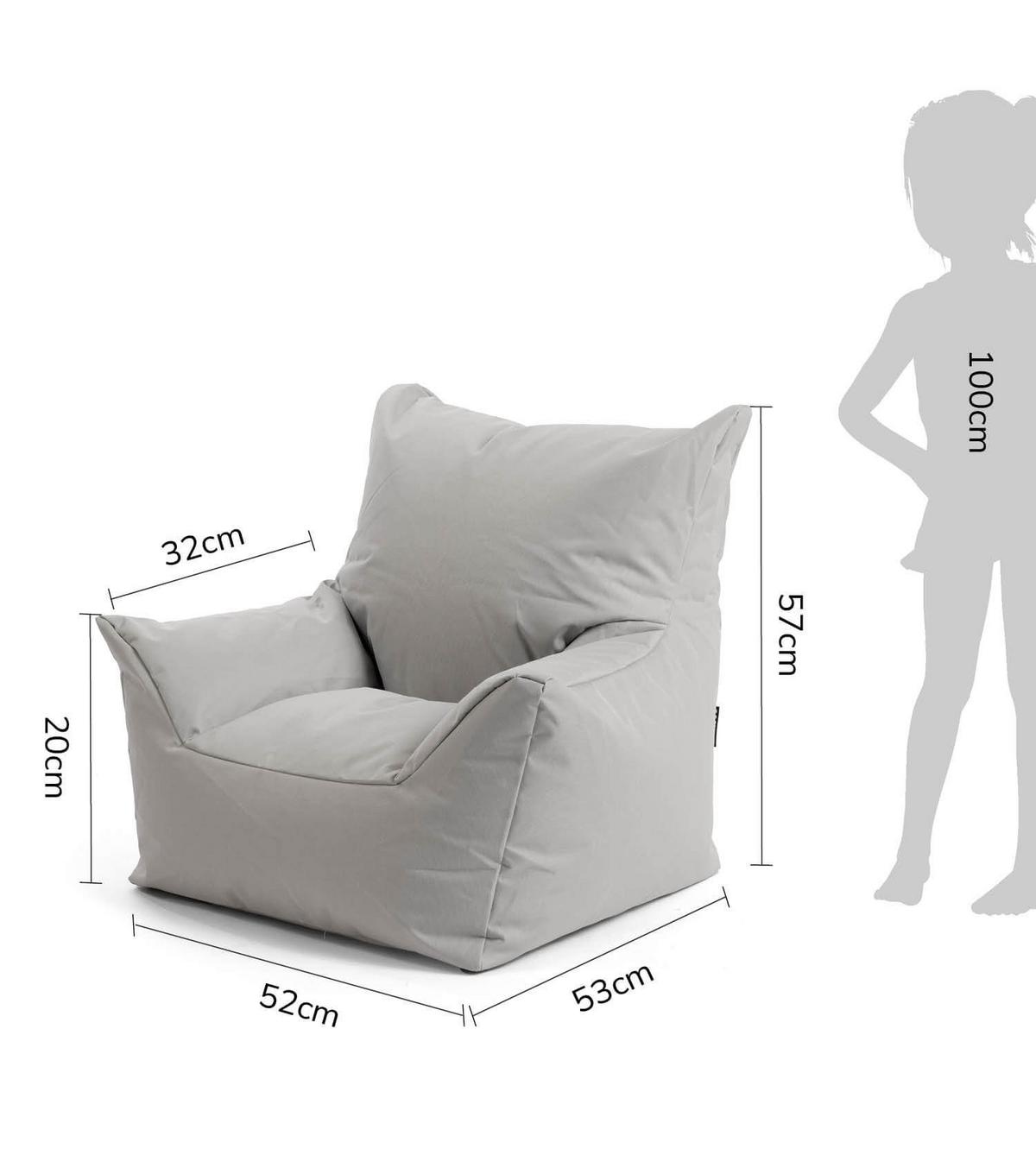 OUTDOOR-KINDER-SITZSACK Der Gartenzwerg - Grau, Textil (52/57/53cm) - Mokebo