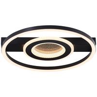 LED DECKENLEUCHTE Queens Schwarz 37/37/5 cm - Schwarz, Metall (37/37/5cm) - Brilliant