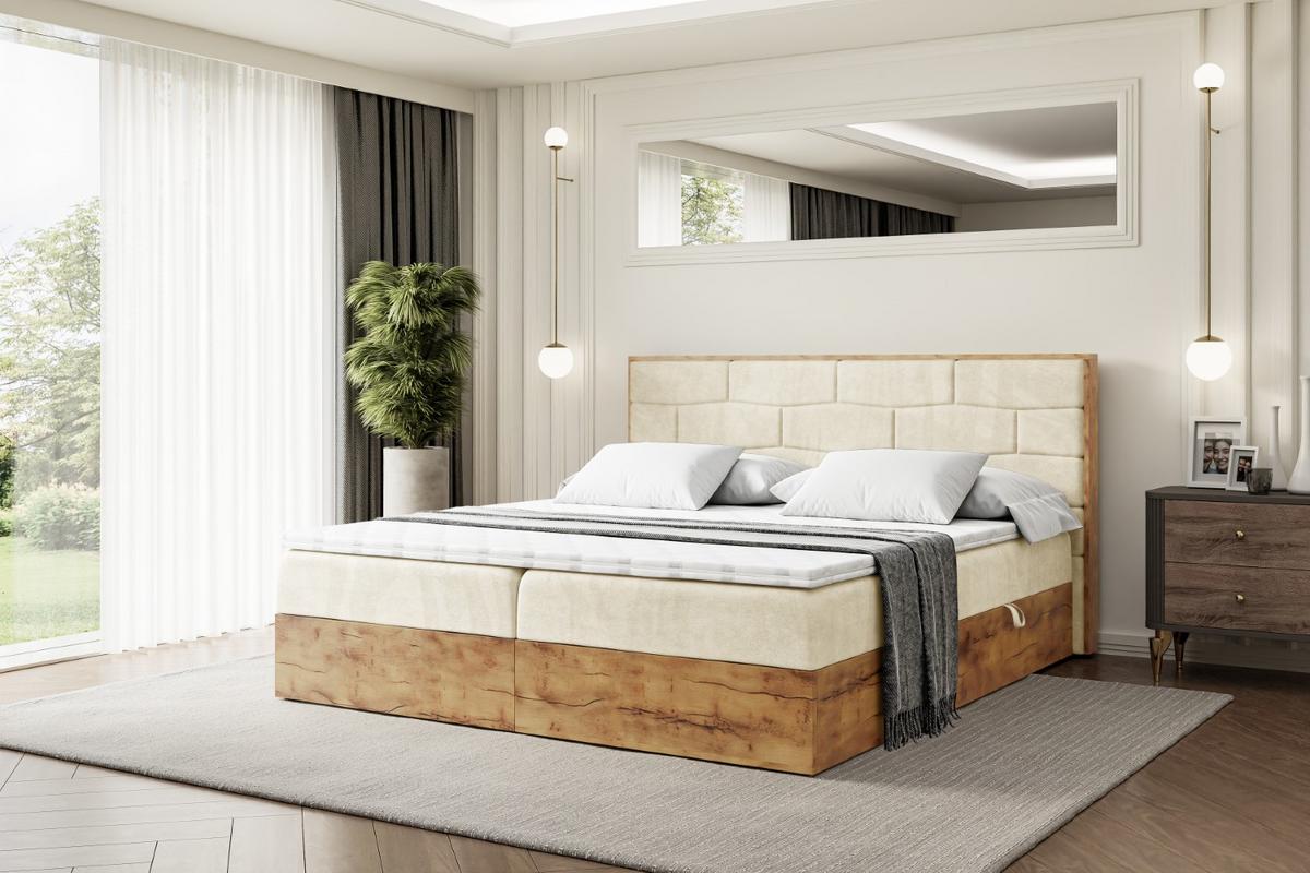BOXBETT mit Matratze H3 und Lattenrost - LOLLI8 - 140x200 - Beige - Creme, Holzwerkstoff/Kunststoff (140/200cm) - ALTDECOR