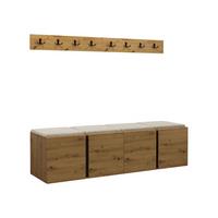 GARDEROBEN-SET Orion VII - Creme/Eiche Artisan, Holzwerkstoff/Kunststoff (168/42/46cm) - MIRJAN24