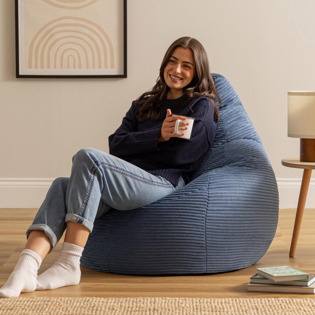 SITZSACK Dalton - Blau, Kunststoff/Textil (82/76/82cm) - icon