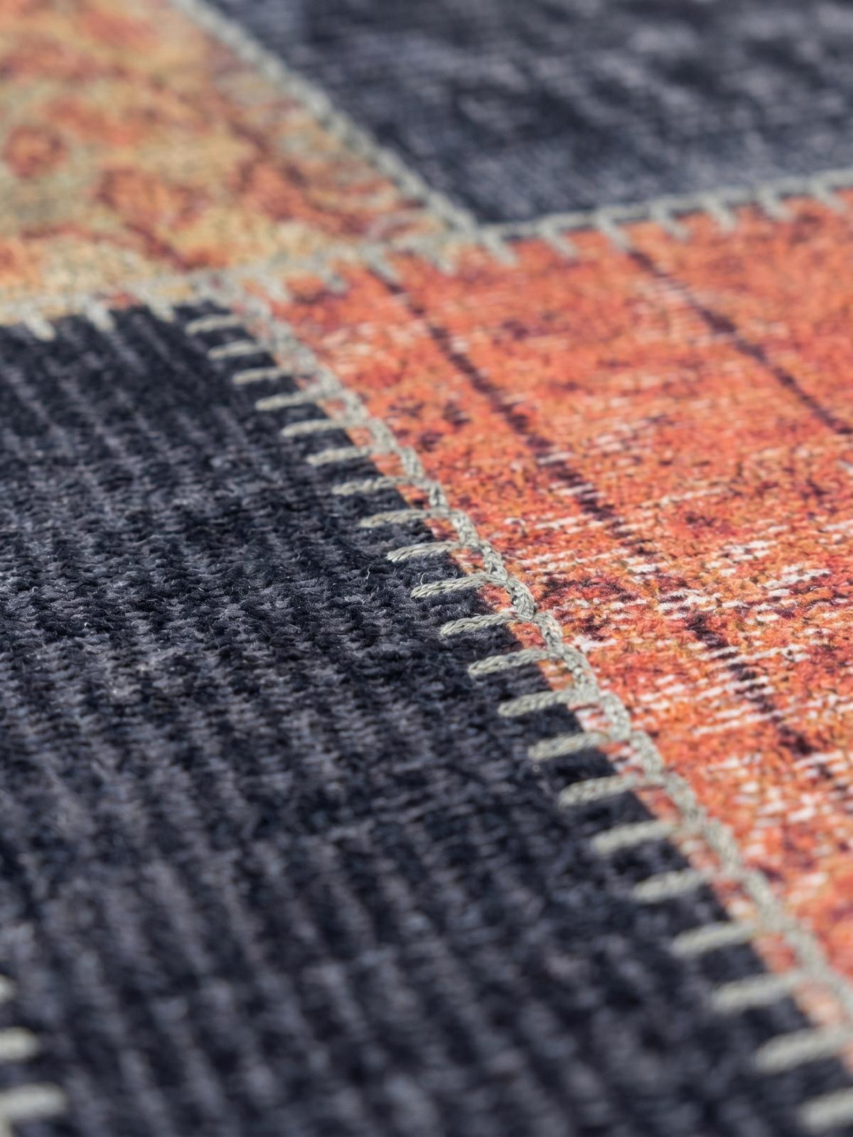 TEPPICH Flachgewebe Waschbar PIZOL in Bunt, im Patchwork-Stil, 80 x 250 cm - Multicolor, Textil (250/80cm) - KADIMA DESIGN