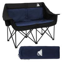 CAMPINGSTUHL 2-Sitzer Blau faltbar mit Stahlgestell 54,5x145,92 cm - Blau, Textil (145/92/54.5cm) - ECD-Germany