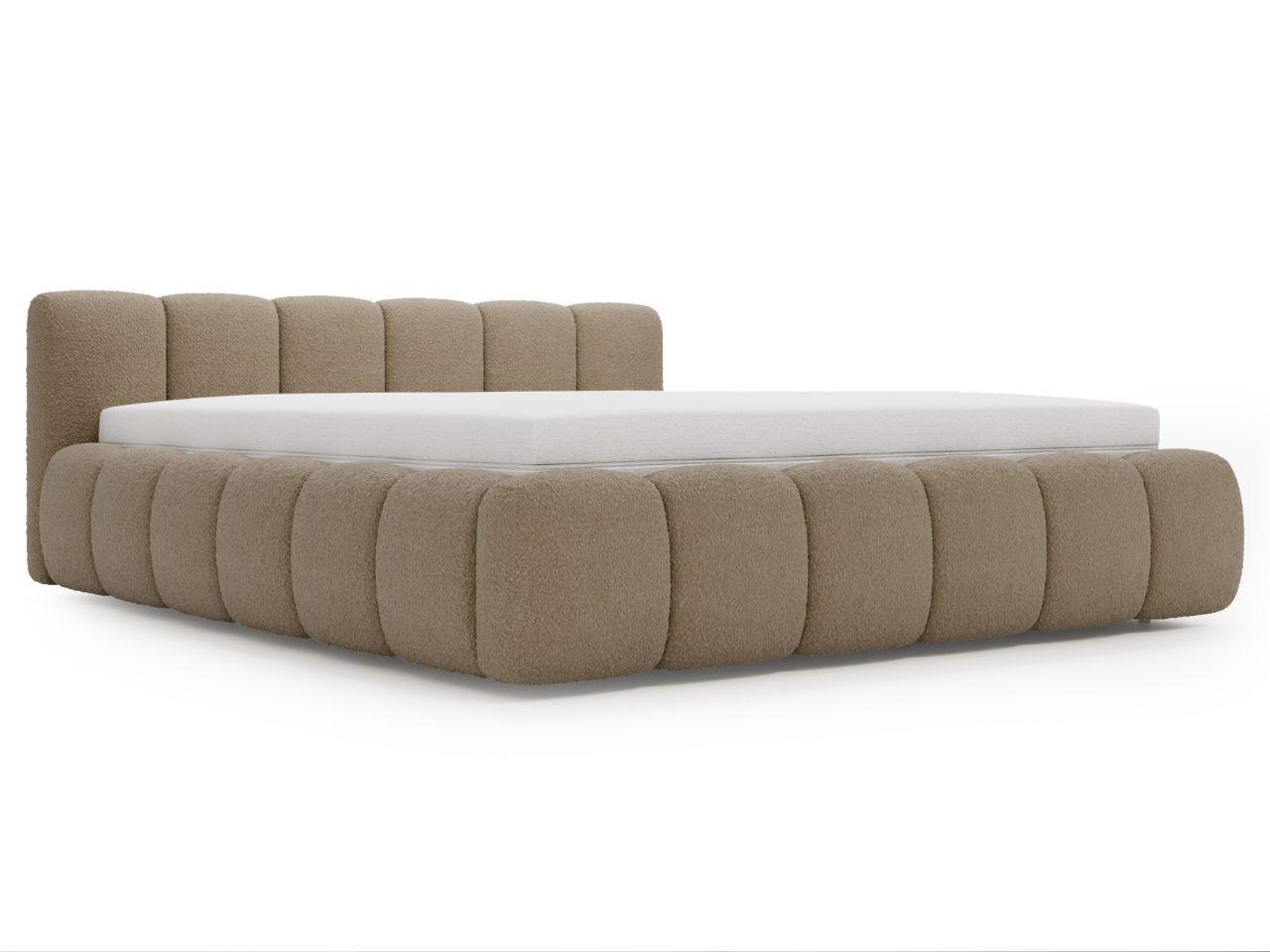 POLSTERBETT Cloud Low 180x200 Bouclé-Stoff Braun - Braun, Textil (180/200cm) - Graingold