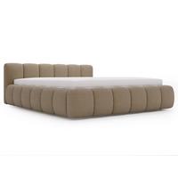 POLSTERBETT Cloud Low 180x200 Bouclé-Stoff Braun - Braun, Textil (180/200cm) - Graingold