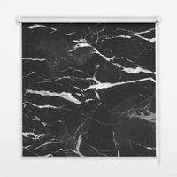 INNENROLLO - Fensterrollo - Rollo - 60x40 cm - Schwarzer Marmor - Weiß, Kunststoff (60/140/0.5cm) - TULUP
