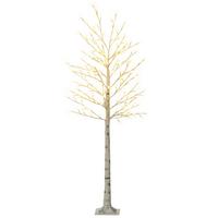 LED Baum, 180 cm Lichterbaum, Kirschbaum mit 180 LEDs, 3 Helligkeitsstufen - Weiß, Kunststoff (180cm) - HOMCOM