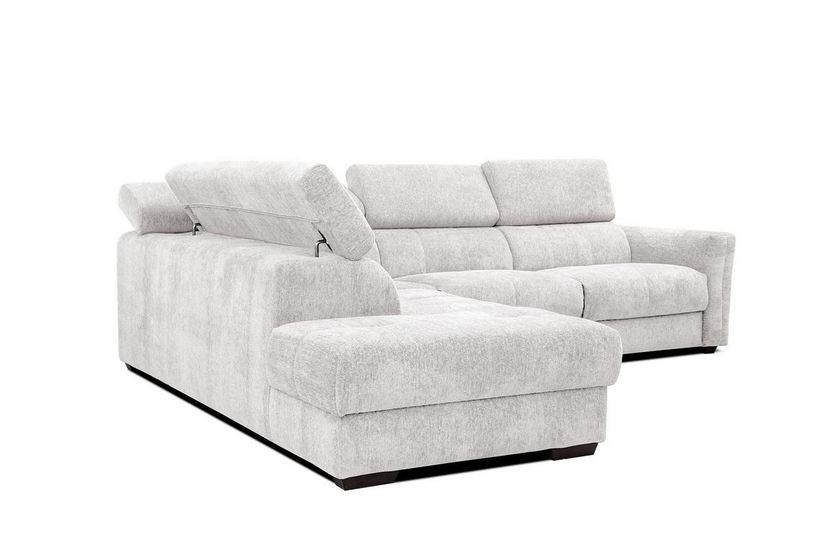ECKSOFA CALVERA 5-Sitzer, weiß - Weiß, Holzwerkstoff/Textil (239/298cm) - Wozimo