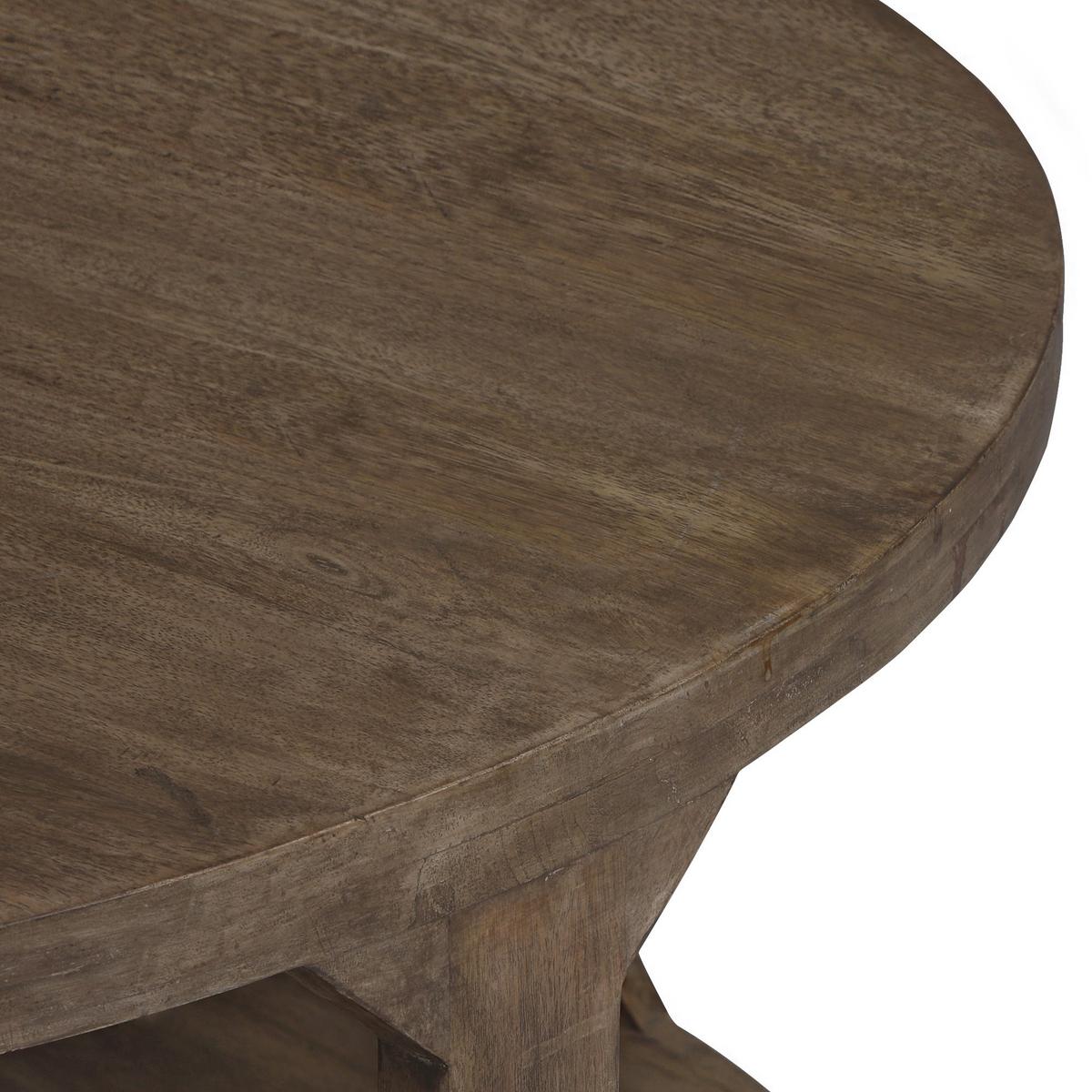 COUCHTISCH Ø100x45 cm rund Natur handgefertigt aus Mangoholz - Naturfarben, Holz (100/100/45cm) - WOMO-DESIGN