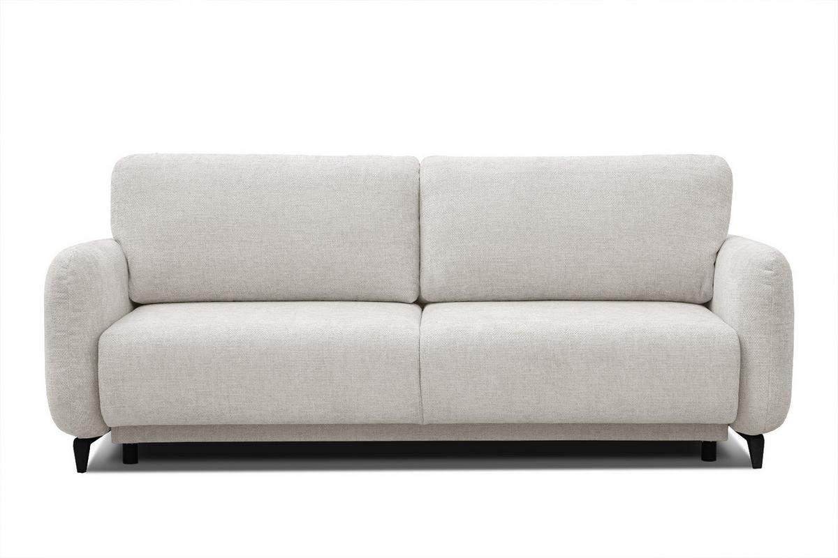 SOFA DRAKE 3-Sitzer mit Schlaffunktion, ecru - Ecru/Braun, Holz/Textil (232/90/107cm) - Wozimo