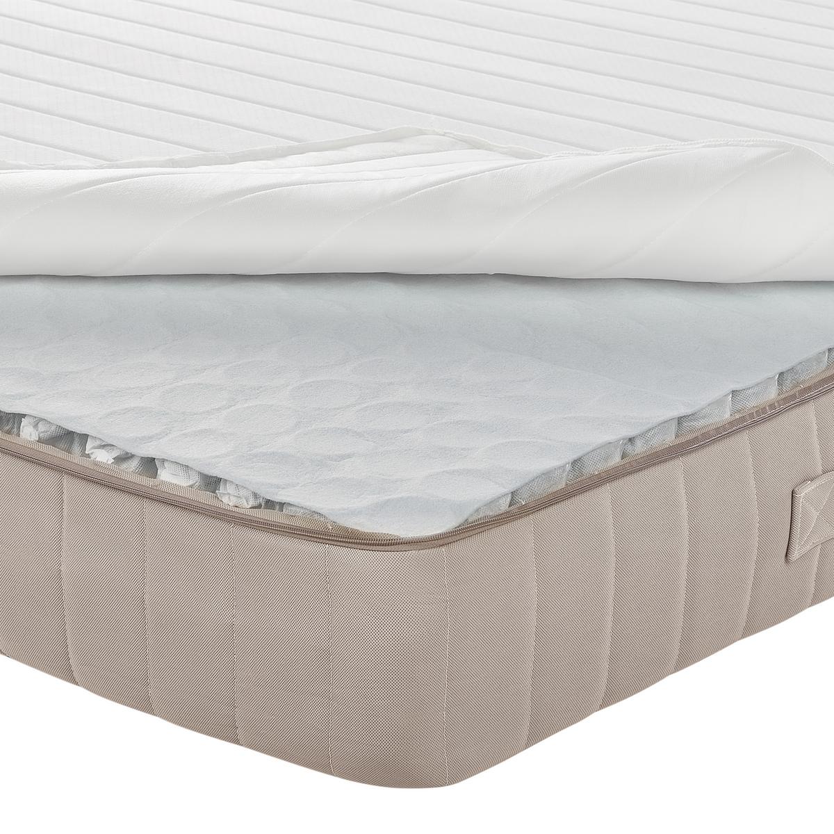 LATEX-TASCHENFEDERKERNMATRATZE H2/3 Mittel 90/200 cm Springy - Weiß, Textil (90/200cm) - Beliani