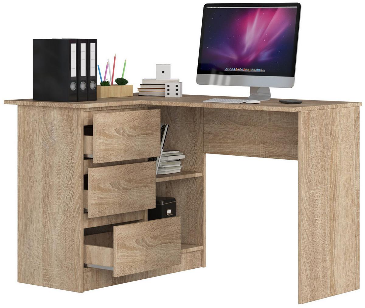 SCHREIBTISCH Eiche Sonoma 77/124/85 - Sonoma Eiche, Holzwerkstoff (155/85/77cm) - RAUMHIRSCH FURNITURE