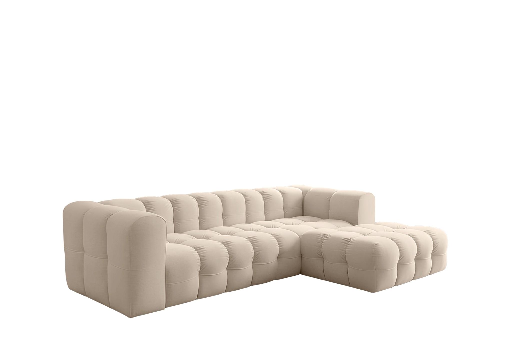 ECKSOFA Solvie In Tiffani - Beige, Holzwerkstoff/Textil (290/193cm) - Fun Möbel