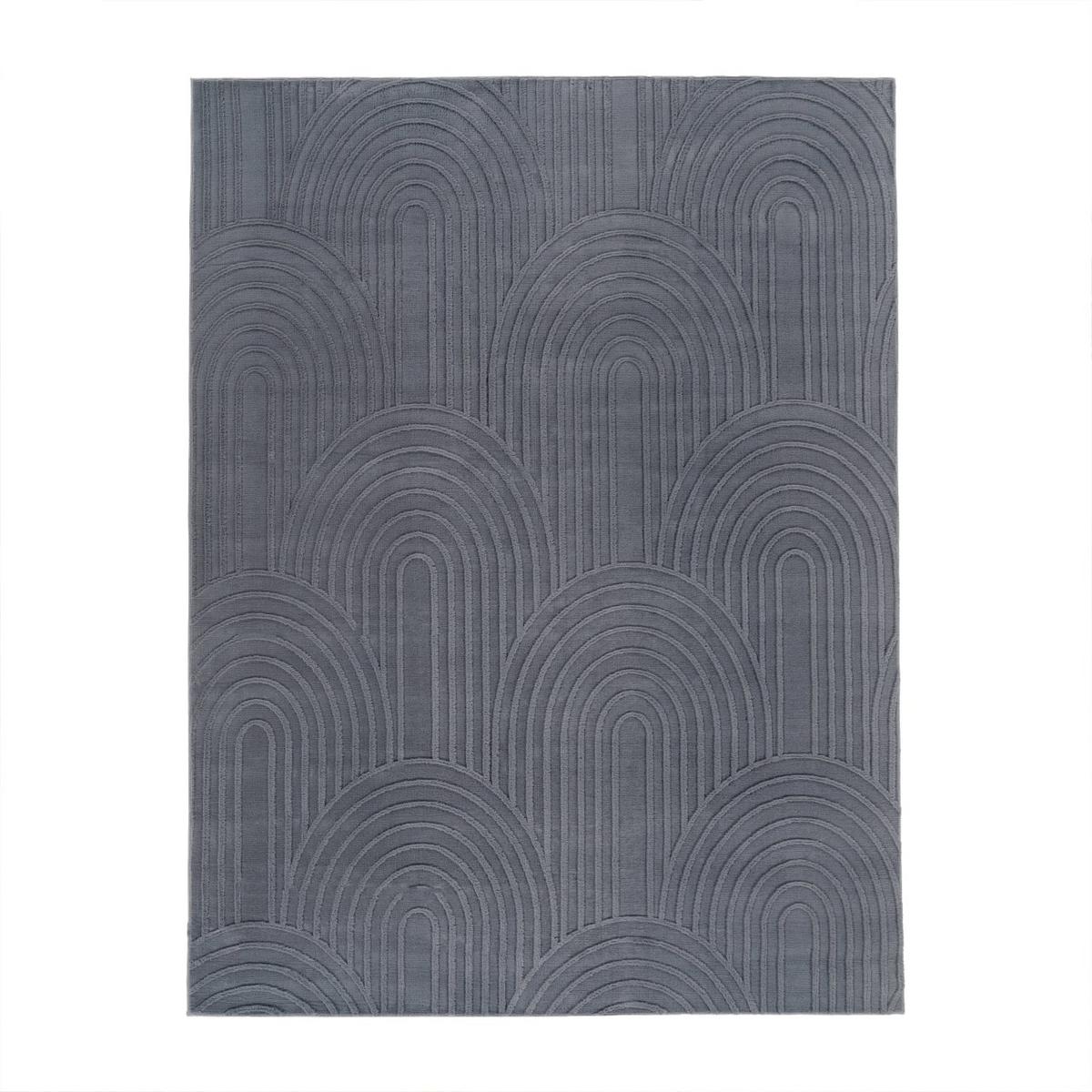 FLACHWEBETEPPICH Boho Anthrazit 80 x 150 cm - Anthrazit, Kunststoff (80/150cm) - TT Home