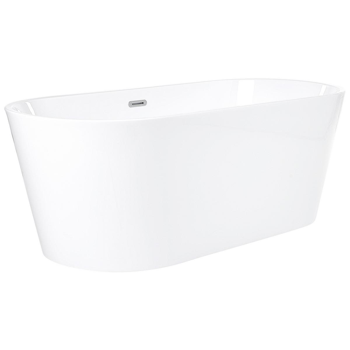 BADEWANNE FREISTEHEND 72x170x59 cm weiß Havana - Weiß, Kunststoff (72/59/170cm) - Beliani