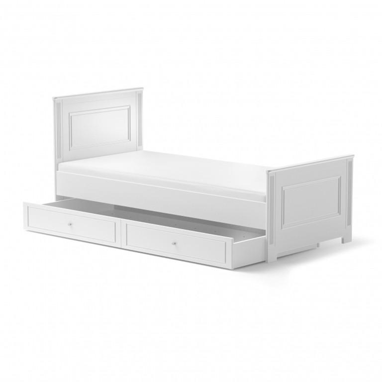 BETT 90/200 Weiß - Weiß, Holzwerkstoff (90/200cm) - Petits-meubles