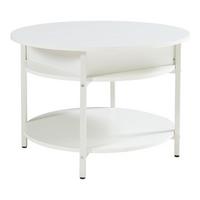 COUCHTISCH Kandas 70/49 cm - Weiß, Holzwerkstoff/Metall (70/70/49cm) - [en.casa]