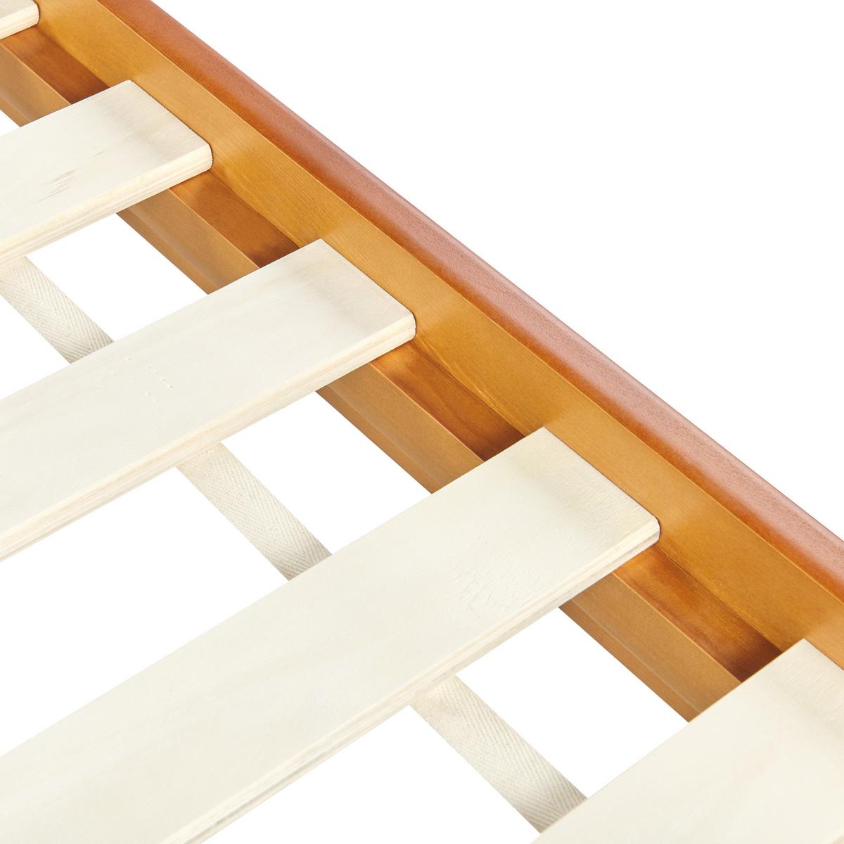 HOLZBETT 160/200cm Heller Holzfarbton Barret - Hellbraun, Holz (160/200cm) - Beliani