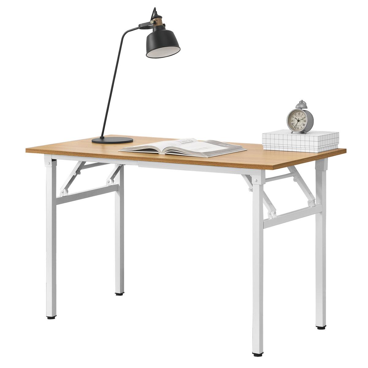 KLAPPTISCH - Buchefarben/Weiß, Holzwerkstoff/Metall (60/120/76.4cm) - [neu.haus]