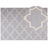 KURZFLOR-TEPPICH Silvan 230/160 cm - Grau, Textil (160/230cm) - Beliani