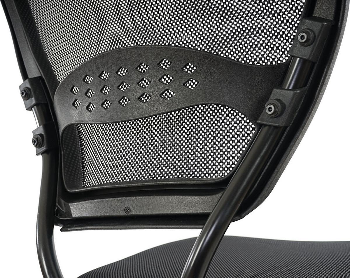 PROFI-BÜROSTUHL STOFF/TEXTIL Schwarz - Schwarz, Textil (72/110/60cm) - MCW