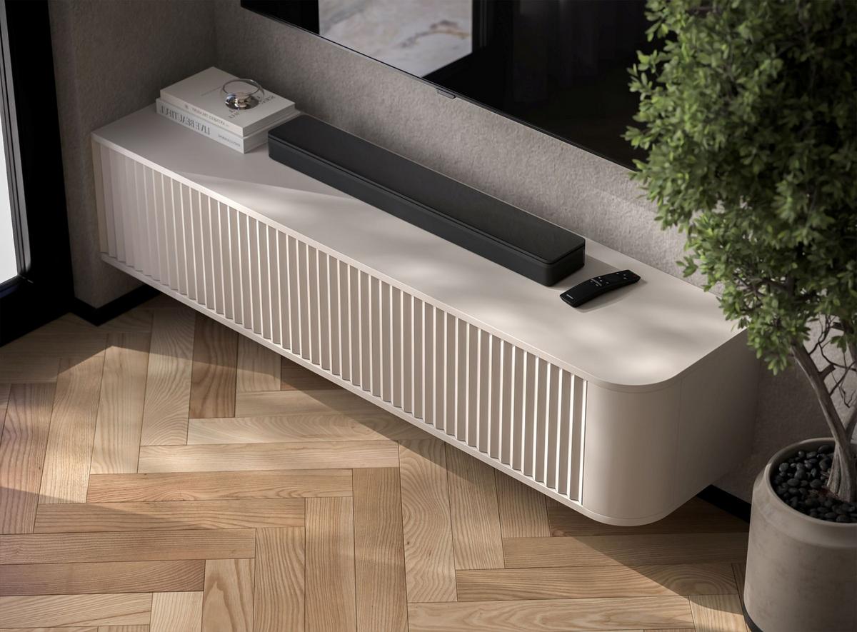 TV-LOWBOARD Aurora Kaschmir matt 140 cm - Kaschmir, Holzwerkstoff (140/30/35cm) - Meble Lindner