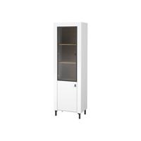 VITRINE Mossa MO03 - Schwarz/Weiß, Holzwerkstoff/Kunststoff (60/194/40cm) - MIRJAN24