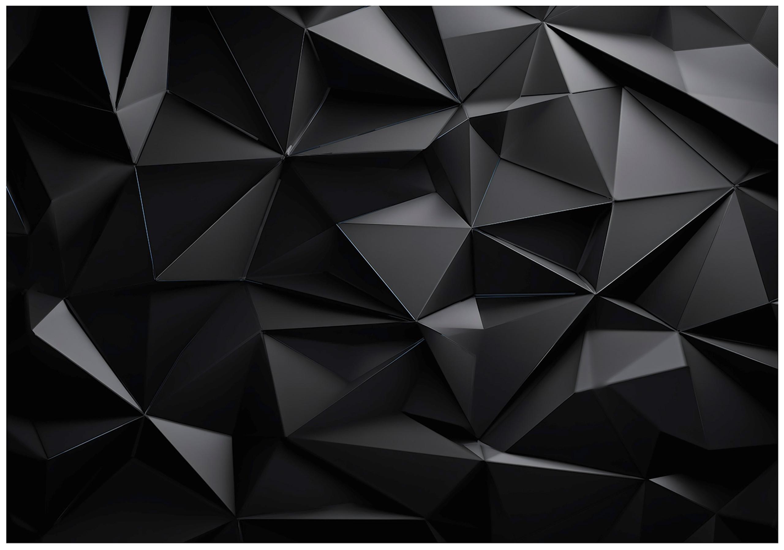 FOTOTAPETE 3D Abstrakt Schwarz 200x140 cm - Multicolor, Papier (200/140cm) - Wallarena