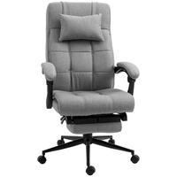 BÜROSTUHL, Schaumstoff, PVC, Hellgrau - Hellgrau, Kunststoff (76/120/66cm) - Vinsetto