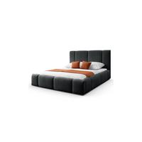 POLSTERBETT ELENA 160x200 cm Schwarz (Anthology 19), 34 Holzlatten, Kopfteil 108 cm - Schwarz, Textil (160/200cm) - Lookway