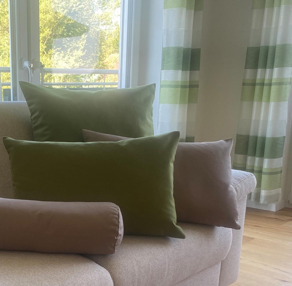 KISSENHÜLLE Wunschton deep-taupe 30/50 cm - Braun, Textil (30/50cm) - beties Heimtextil