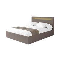 POLSTERBETT mit Bettkasten und Lattenrost, Bett mit Matratze H3/H4 - GOLA 180x200 Braun - Braun, Holzwerkstoff/Textil (180/200cm) - ALTDECOR