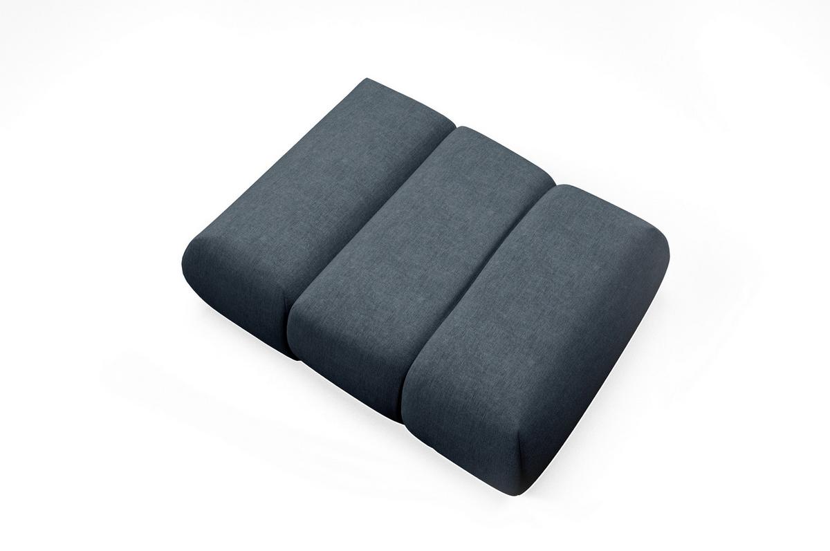 SESSEL ATOMO, Modern Polstersessel Loungesessel, Chenille-Stoff Blau - Blau, Holz/Metall (98/82/134cm) - MASSENO