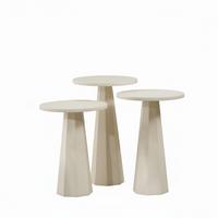 COUCHTISCH 3er-set H57/H52/H47 cm - Weiß, Holzwerkstoff (58/35/57cm) - Calicosy
