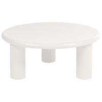 COUCHTISCH Cremeweiß Itasca - Creme/Weiß, Holzwerkstoff (80/80/35cm) - Beliani