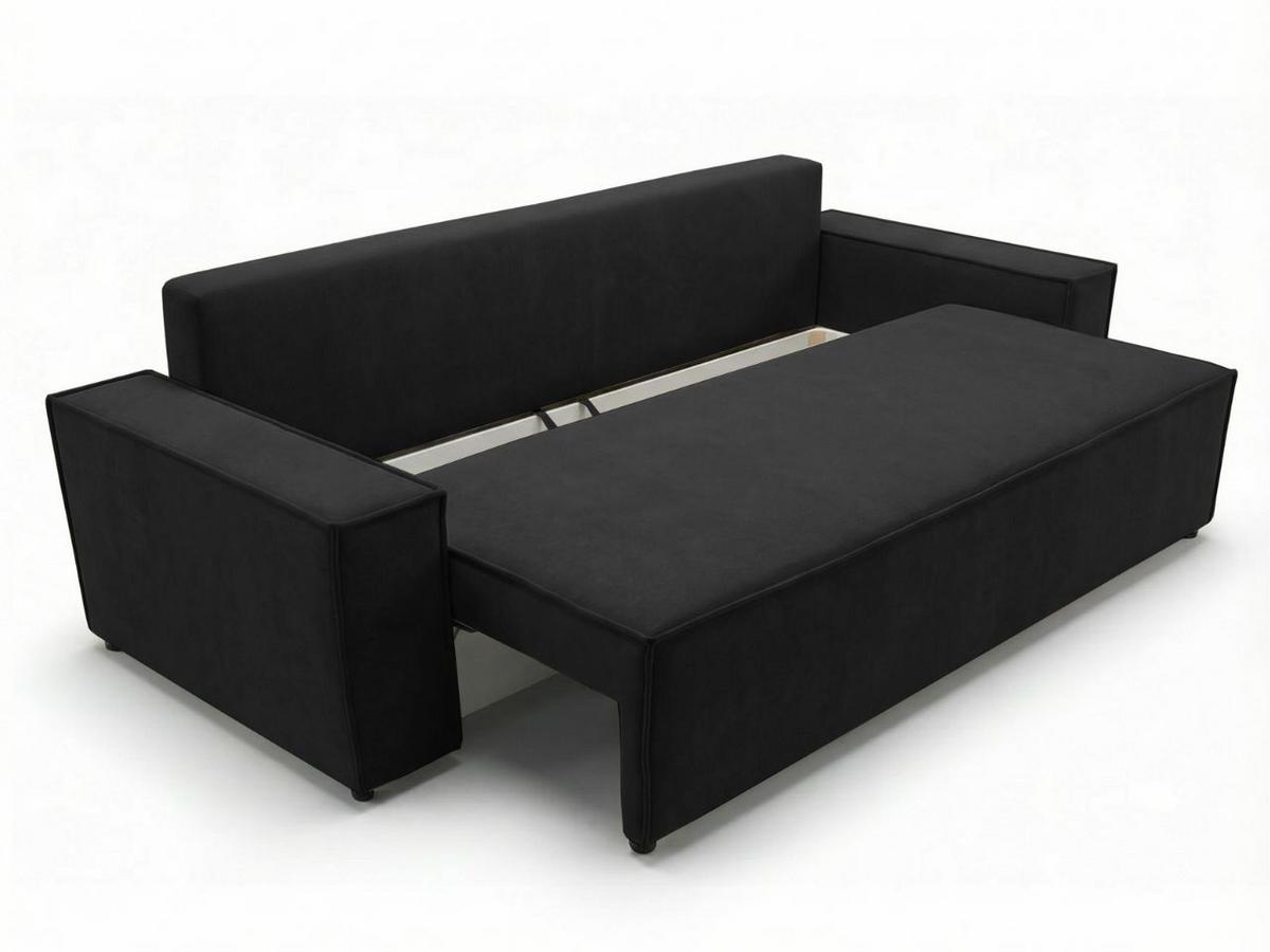 SOFA 230/90/70 Schwarz Sivra - Schwarz, Kunststoff/Textil (230/70/90cm) - Graingold