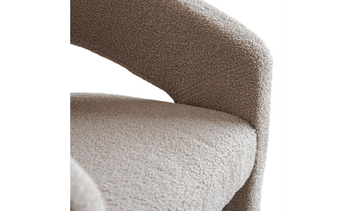 SESSEL NUBI 58/55/78 cm Bouclé Beige - Beige, Textil (58/78/55cm) - Lookway