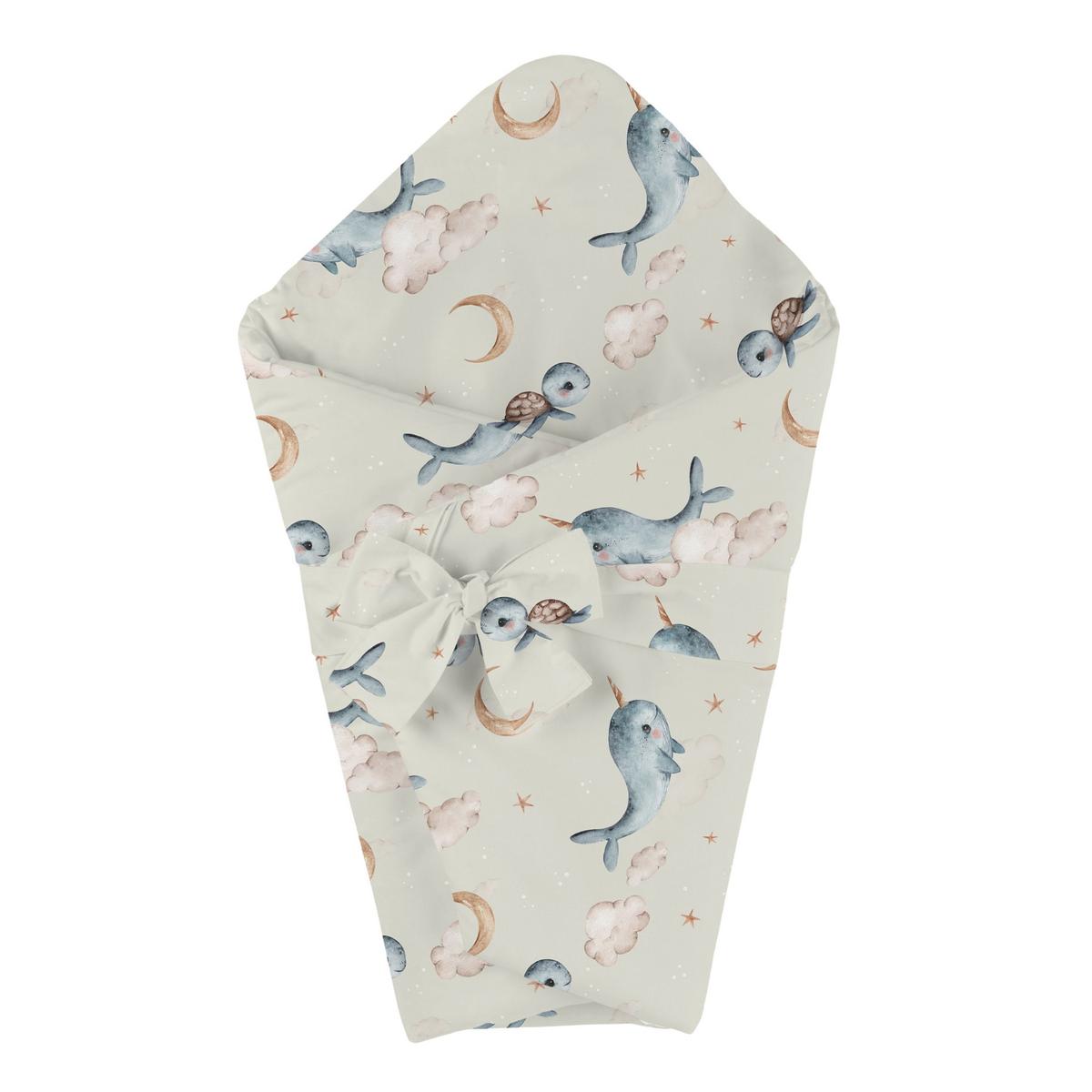 BABY Bambus-Bettwäsche Wale - Olivgrün, Textil (75/75cm) - waldin