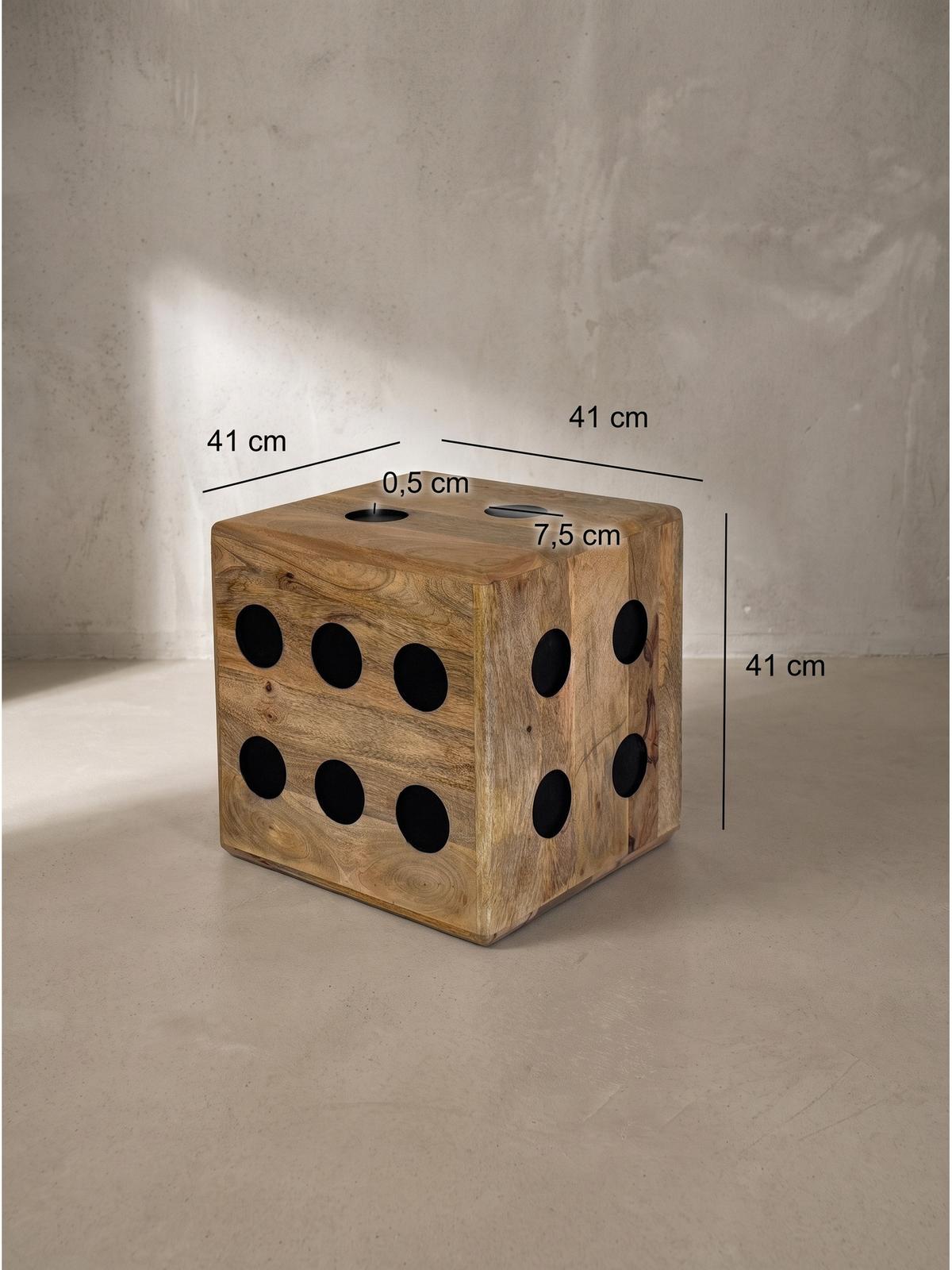 SITZHOCKER SINTRA, Mango Massivholz, 41 x 41 x 41 cm - Braun, Holz (41/41/41cm) - KADIMA DESIGN
