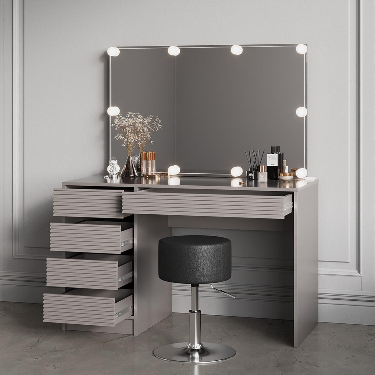 SCHMINKTISCH Imola Cashmere 120 cm - Kaschmir, Holzwerkstoff (120/75/55cm) - Livinity®