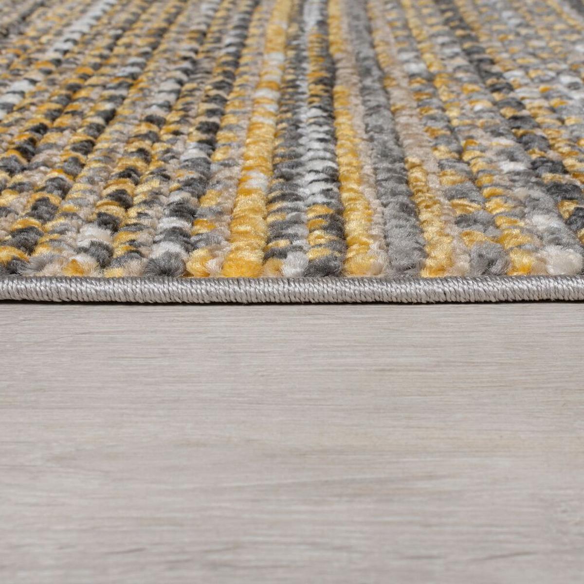 TEPPICH PERRAN, gestreift, Senfgelb, 60 x 230 cm - Gelb, Textil (230/60cm) - KADIMA DESIGN