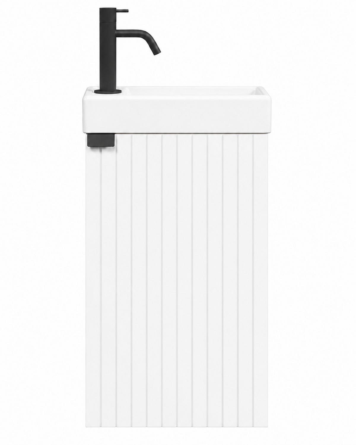 GÄSTE-WC-MÖBELSET Bosco 2 Teile Weiß Matt - 40 x 22 x 68 cm - Weiß, Holz (40/68/22cm) - Badplaats