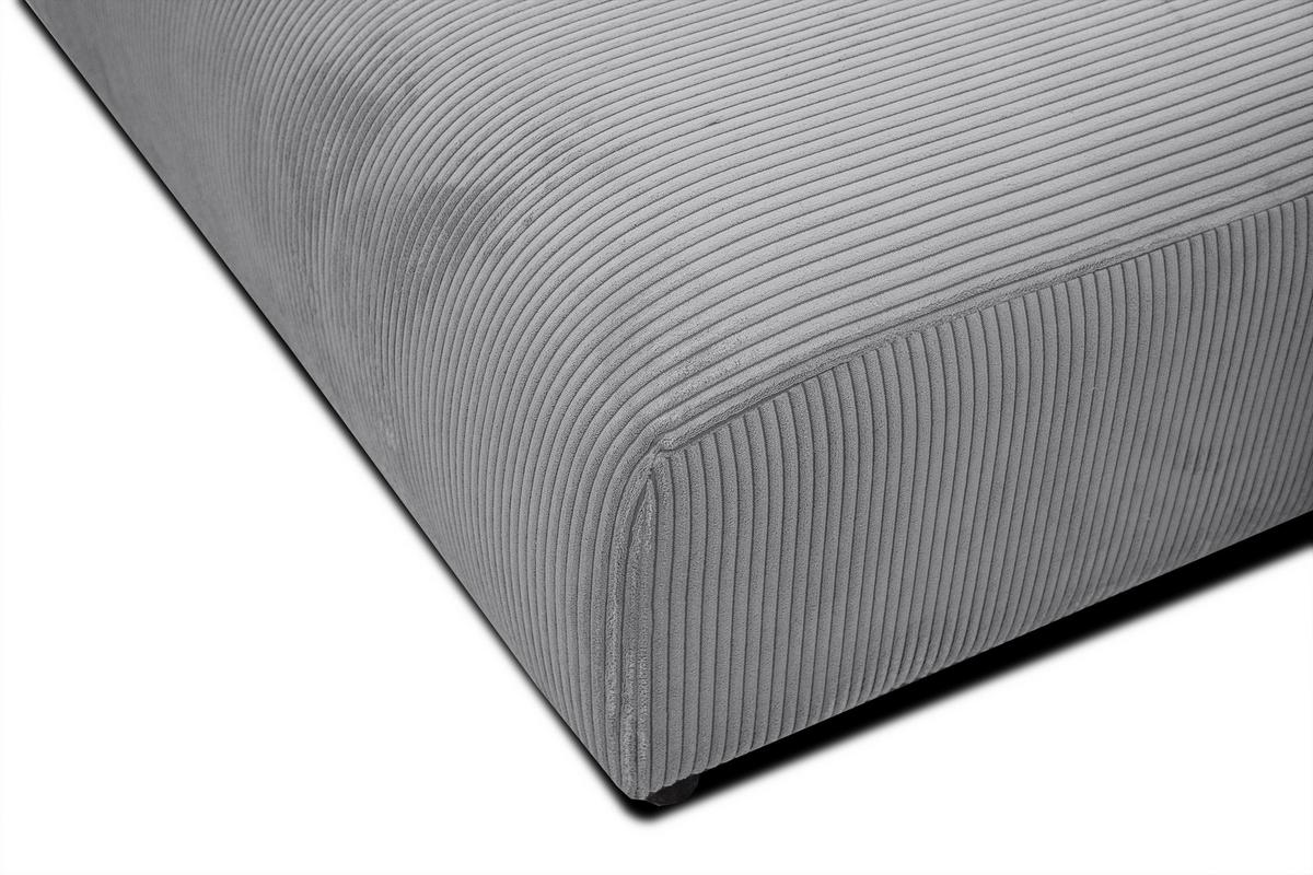 ECKSOFA TAUER 5-Sitzer, hellgrau - Hellgrau/Schwarz, Holzwerkstoff/Kunststoff (292/174cm) - Wozimo