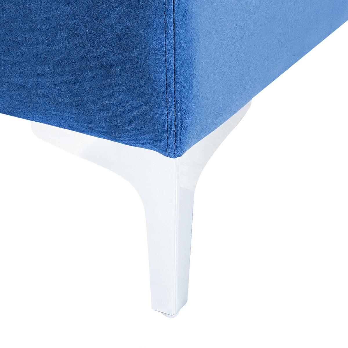 OTTOMANE Evja 85/85/48 cm - Blau, Textil (85/48/85cm) - Beliani