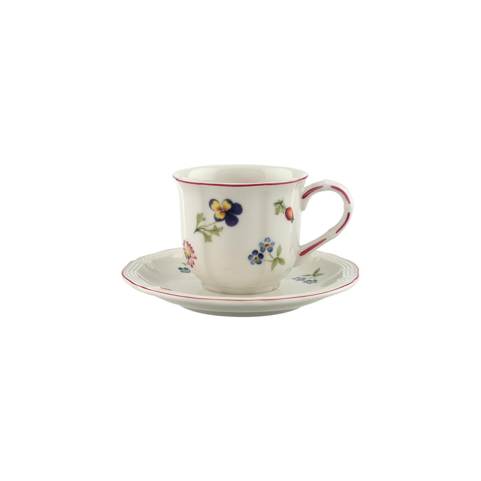 ESPRESSOTASSE MIT UNTERTASSE Petite Fleur bunt 80 ml - Multicolor, Keramik (0.08L) - Villeroy & Boch